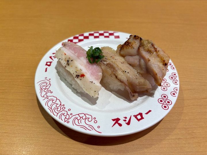 スシロー 肉3貫盛り