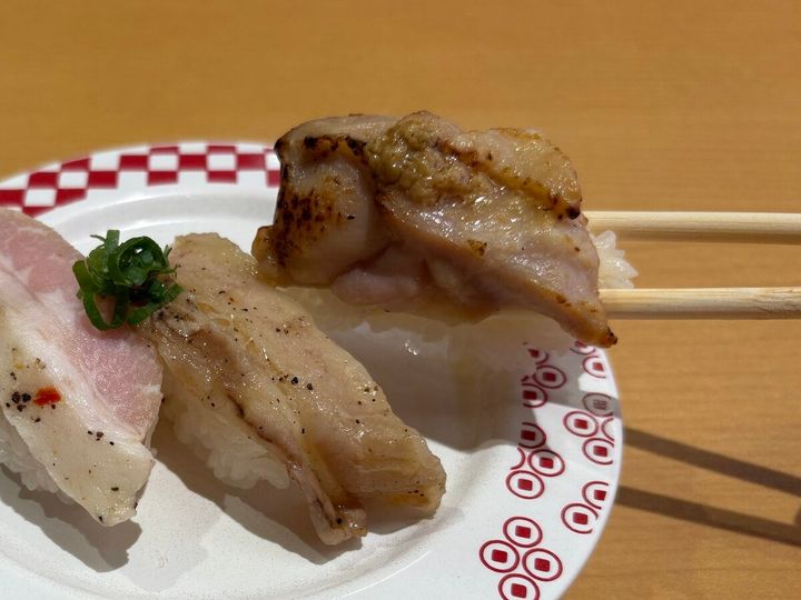 スシロー 肉3貫盛り