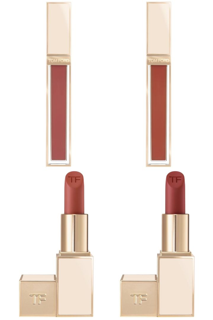 〈上左から〉グロス リュクス 01V、08V 各￥8,250 〈上左から〉リップ カラー マット 100V、511V 各<br /> ￥8,250（ともに9月19日オンライン先行、9月26日より全国限定発売）