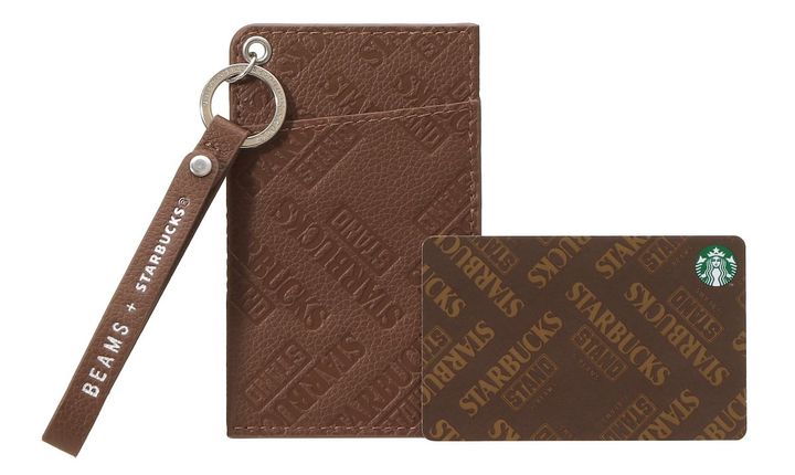 「STARBUCKS STAND by BEAMS ケース付きスターバックス カード」（入金済み）3800円 サイズ：W106mm×H66mm ※スターバックス カードは2000円入金済