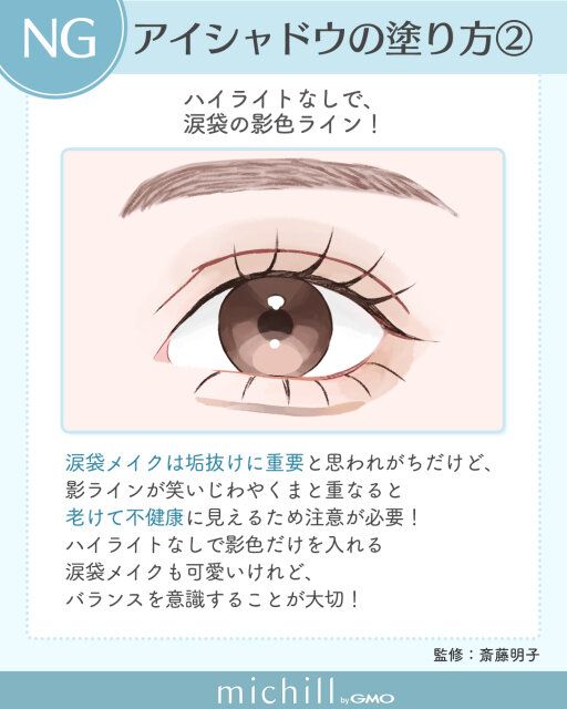 お古なアイシャドウの塗り方②