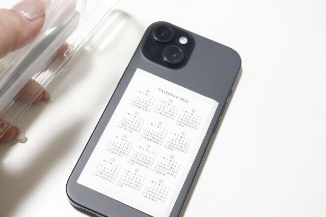 カレンダーシール年間タイプ12片 使用例