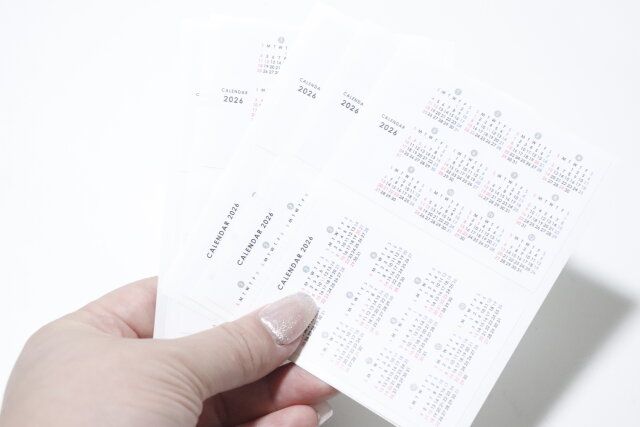 カレンダーシール年間タイプ12片 デザイン