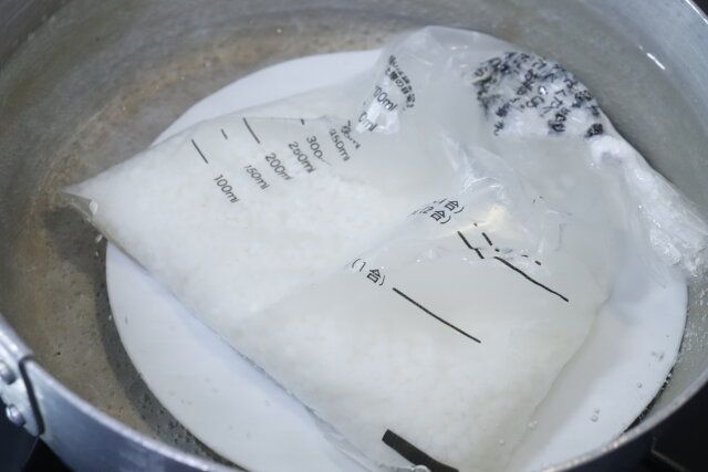 湯せんで炊飯ポリ袋（半透明、12枚） 湯せん調理