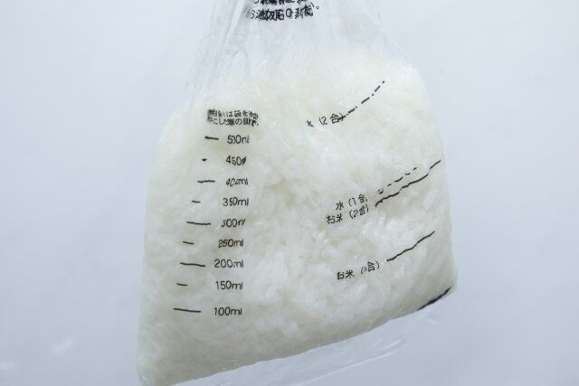 湯せんで炊飯ポリ袋（半透明、12枚） 完成