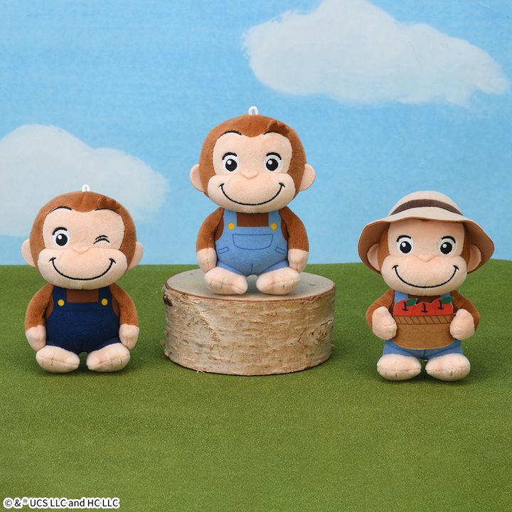 おさるのジョージ ぽってりマスコット オーバーオール