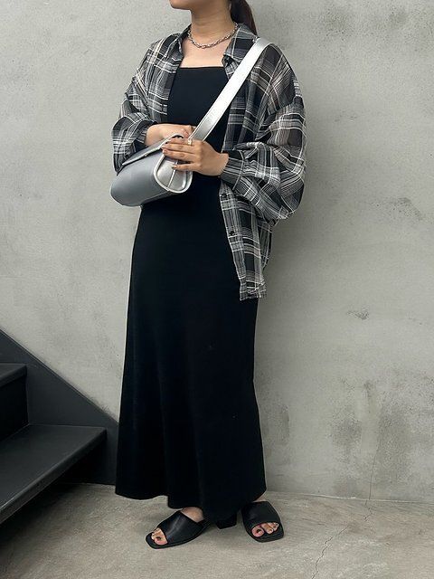 チェックシャツコーデ2