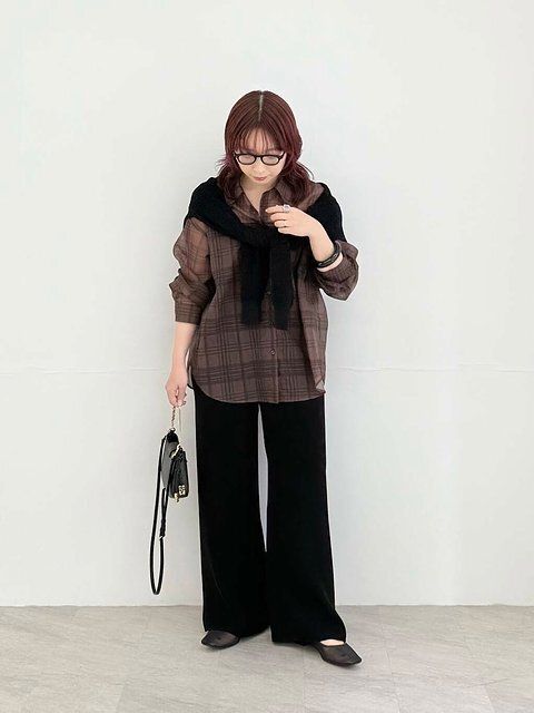 チェックシャツコーデ5