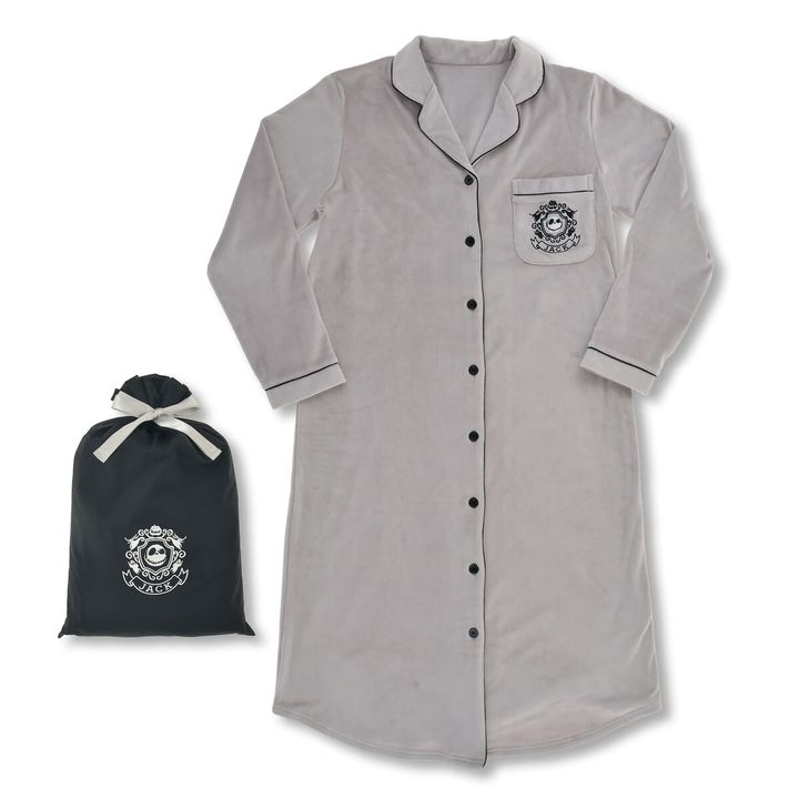 ジャック・スケリントン＆ゼロ 長袖ワンピース 巾着入り Hotel like Collection from the movie “Tim Burton