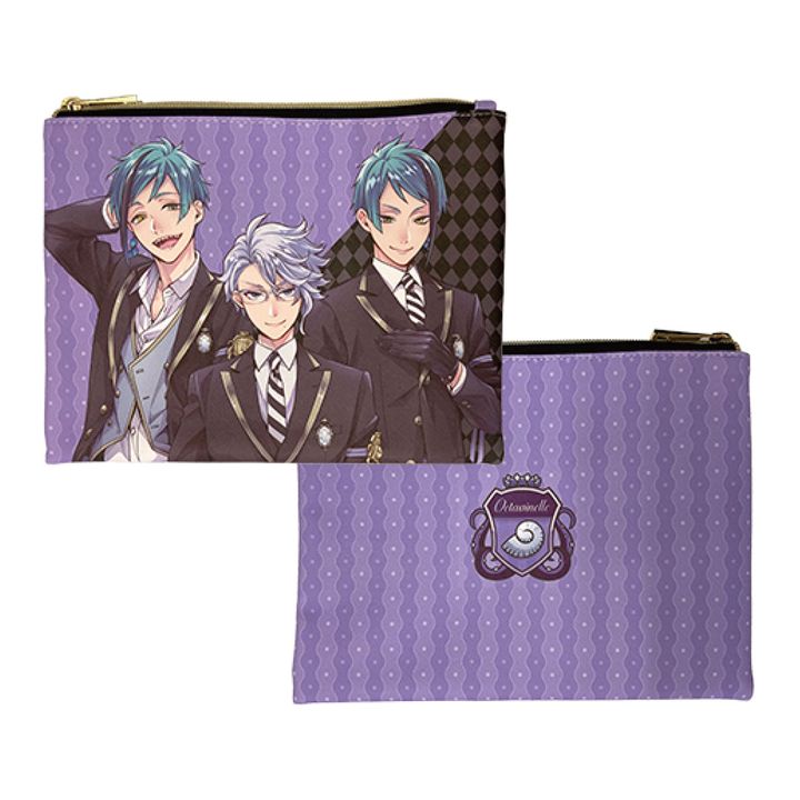 フラットポーチ『ディズニー ツイステッドワンダーランド』オクタヴィネル寮