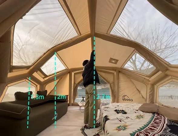 coodyが広々空間の新型エアテント「BESTONA」を先行販売！空気を入れるだけの簡単設営