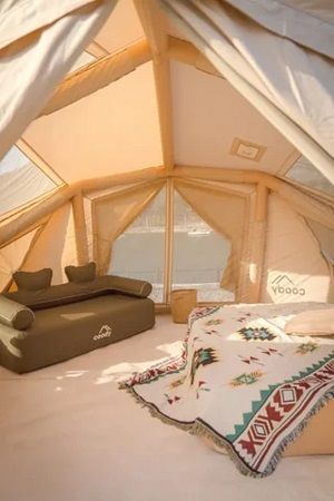 coodyが広々空間の新型エアテント「BESTONA」を先行販売！空気を入れるだけの簡単設営