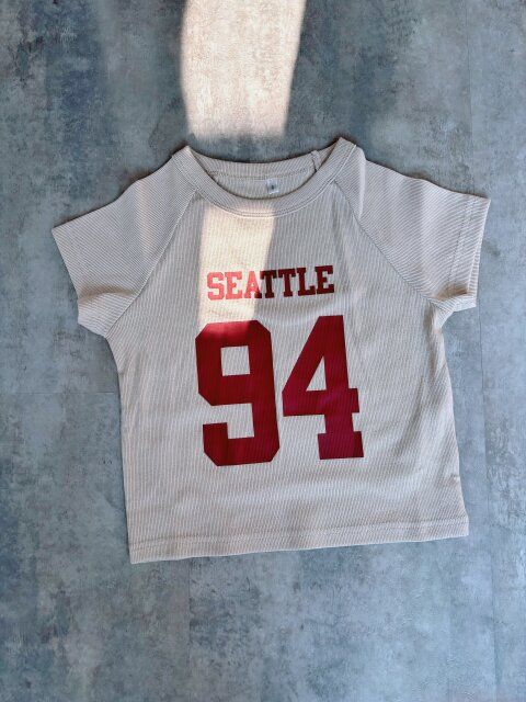 coca テレコリブロゴTシャツ ライトベージュ