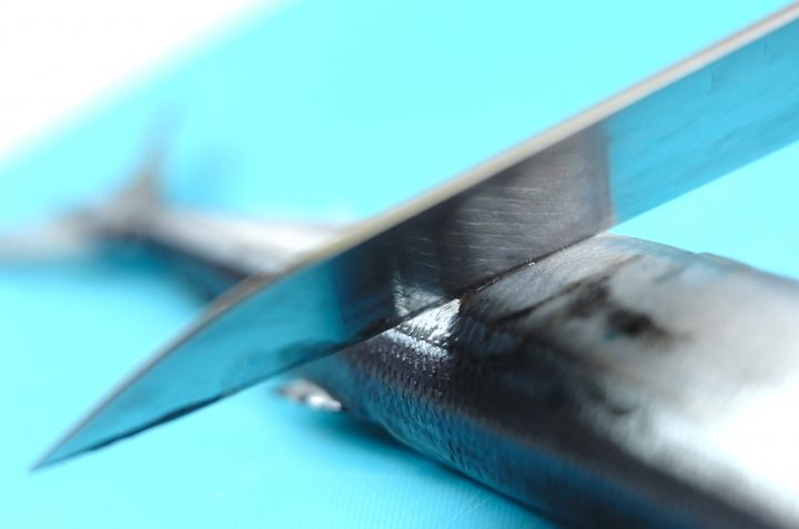 サンマの梅おかか煮の下準備1