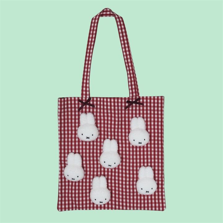 【9月中旬～下旬発売予定】メリージェニーのギンガムミッフィートート♡