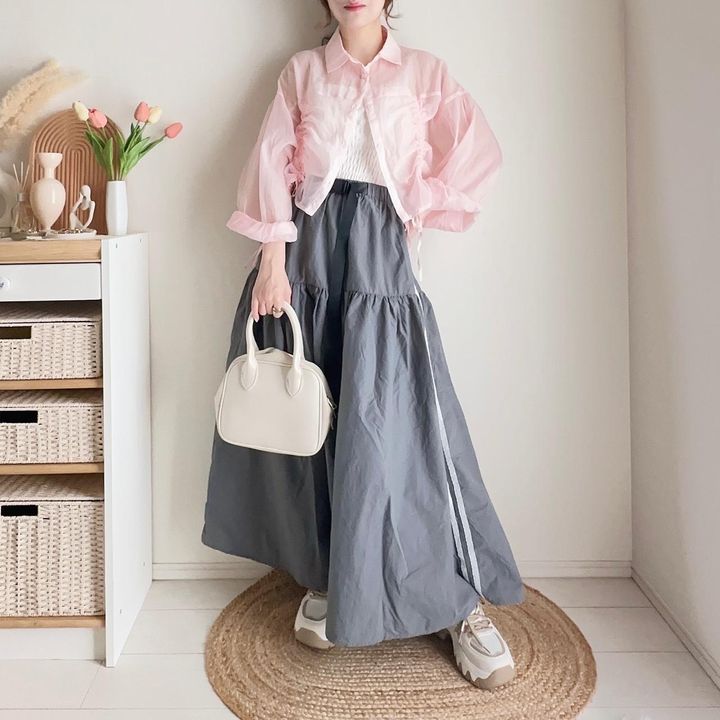 画像: ピンク × チャコールのスポーツミックス