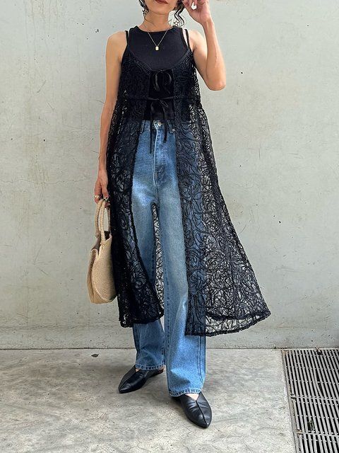 デニムパンツコーデ1