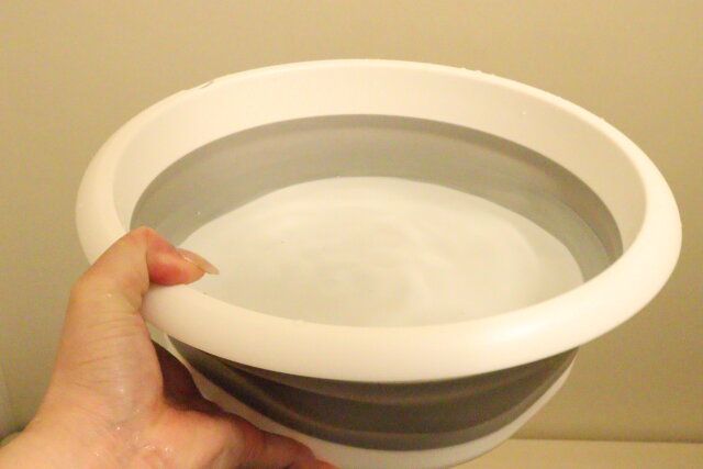 折り畳みたらい（5L） サイズ感
