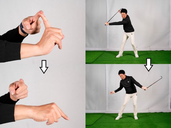 ヘッドの正しいリリースの方法は？“デコピン”の動きが理想！