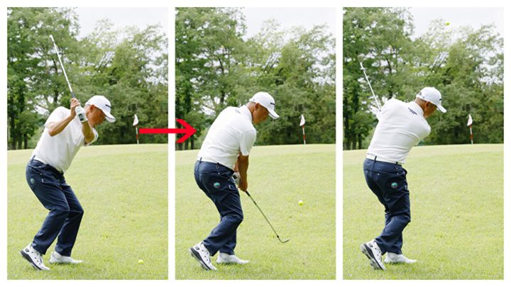 砲台グリーンに向かってのアプローチはどう打つ？「左足に重心を…」と解説
