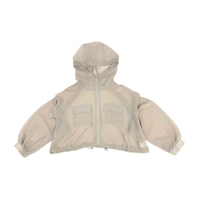 しまむらharuコラボのシアーフーディブルゾン