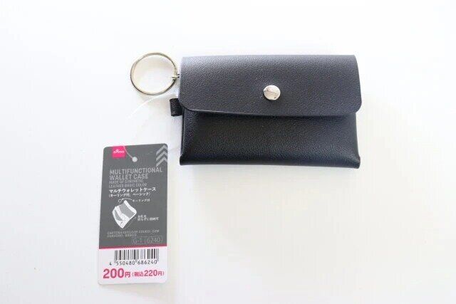 ダイソー レザー調マルチウォレットケース（キーリング付、ベーシック） 商品タグ