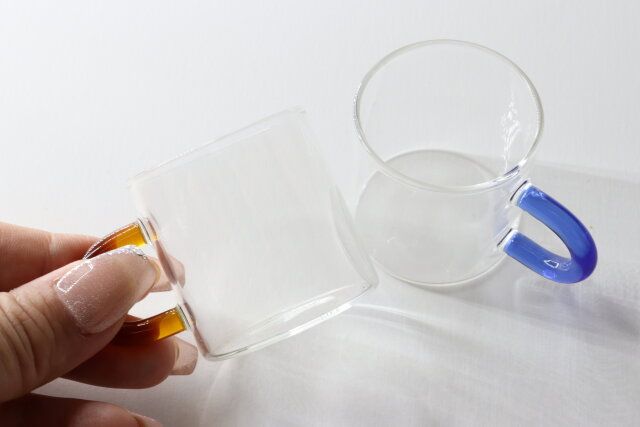 マグ（耐熱ガラス、60mL、A） 色違い