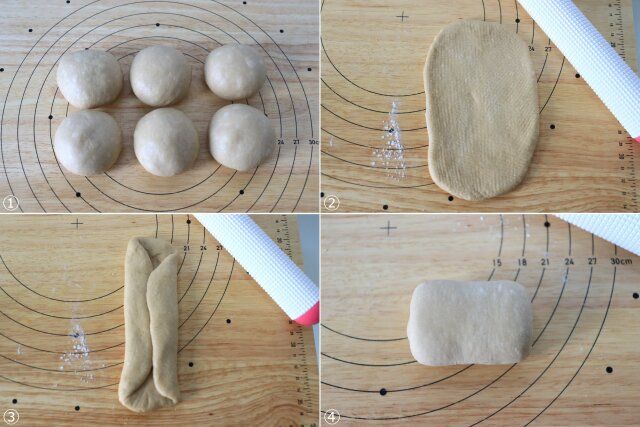 生地を6分割して丸める。