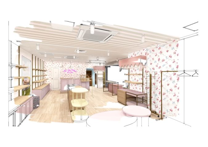 Cath Kidston（キャス キッドソン）天神地下街店 内観