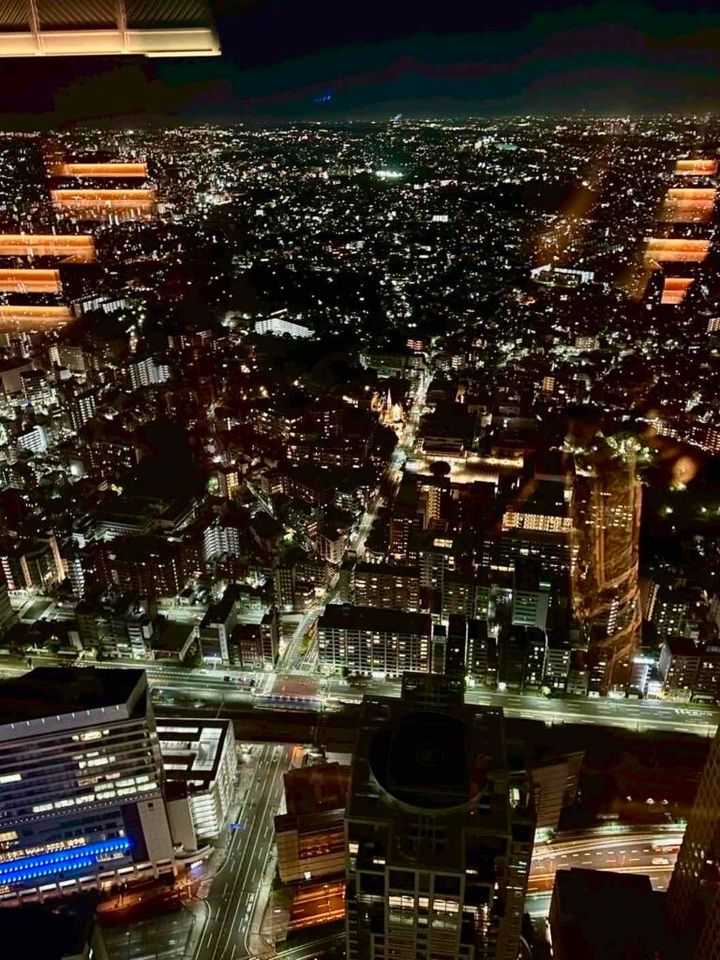 横浜ランドマークタワーの展望台からの風景