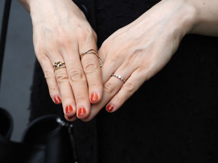 リングの重ねづけ