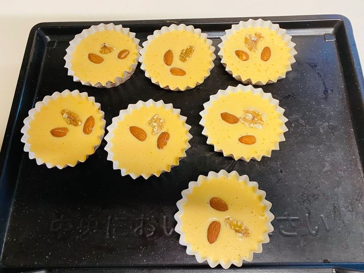 秋の味覚！砂糖、バターも控えめ「ナッツ入りマドレーヌ」