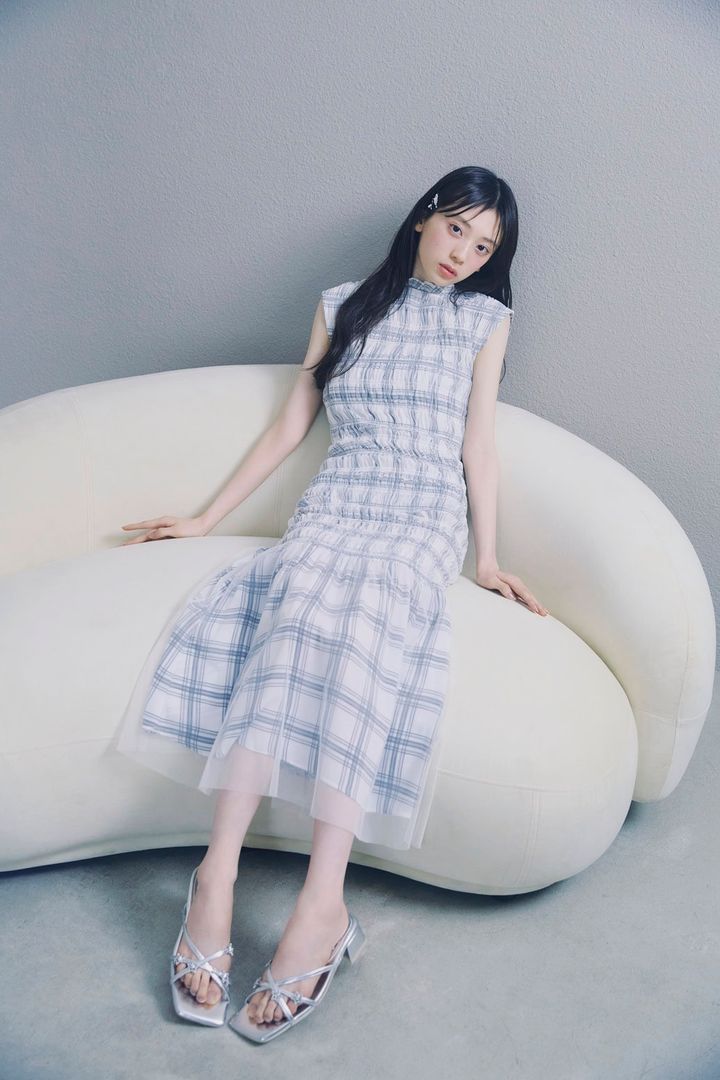 チェック柄ワンピース