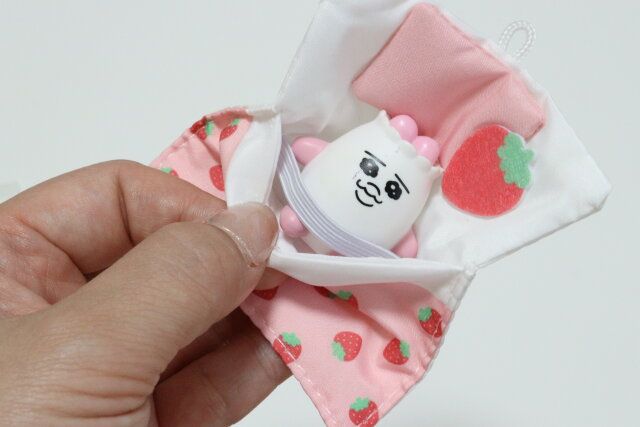 ドールポーチお出かけおふとん小フルーツ ゴムバンド