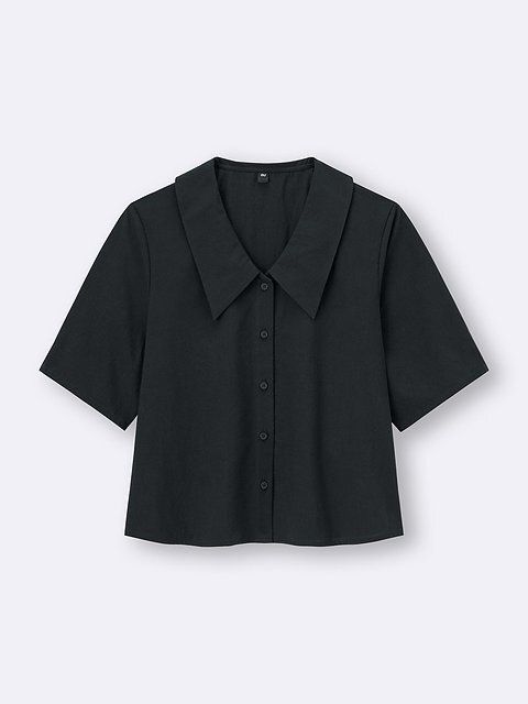 GUのビッグカラーブラウス