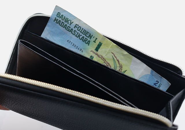 素敵なあの人ハリス長財布L字ファスナー