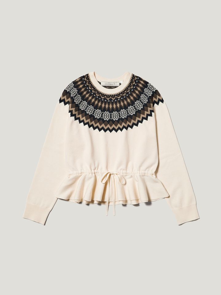 ペプラムニットプルオーバー ¥2,990