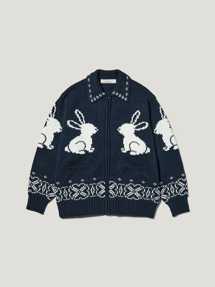 フルジップニットジャケット ¥4,990