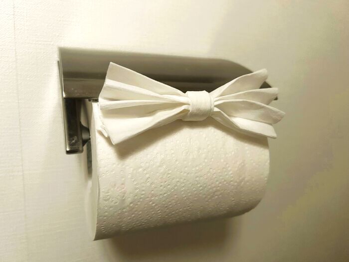 トイレットペーパーの『ハート折り』を試してみたら→家族の反応がおもしろすぎた。