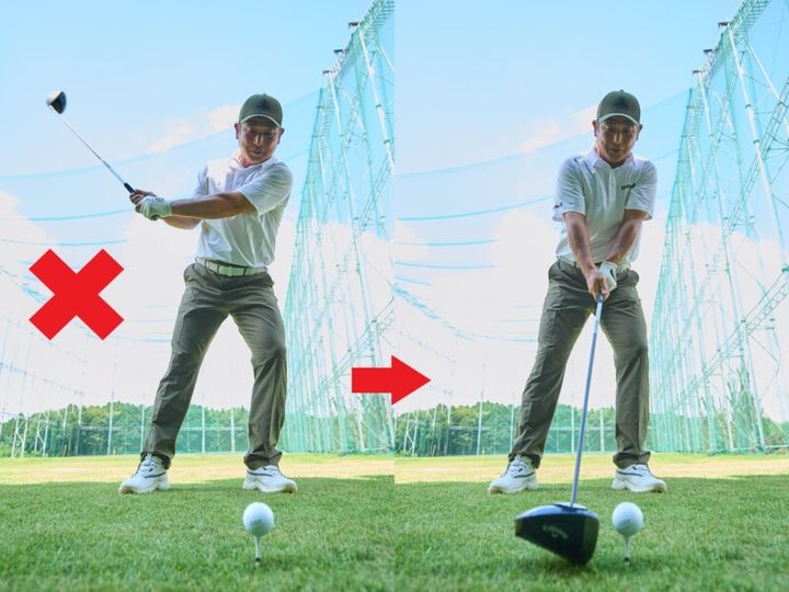シニアプロの飛距離アップ術！実は…構えたときの頭の位置が重要だった