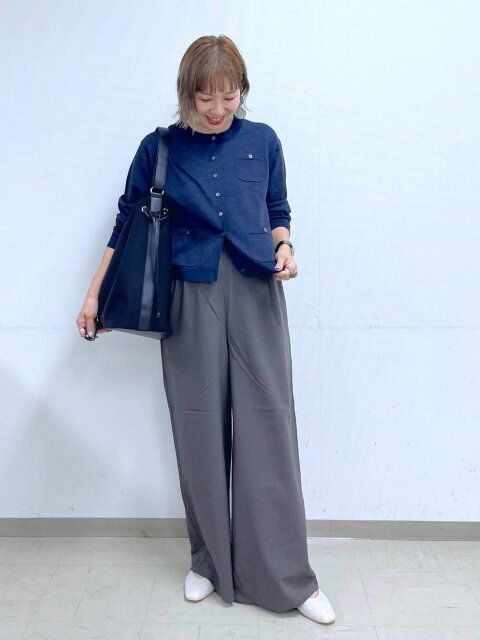 2025秋グローバルワークLevitaクルーカーディガン