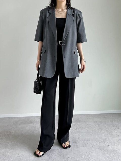 テーラードジャケットコーデ2