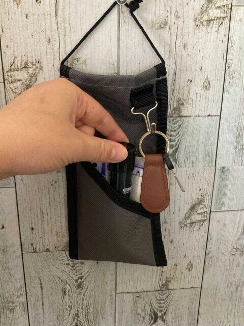 ダイソー ウォールポケット（Ａ、グレー）