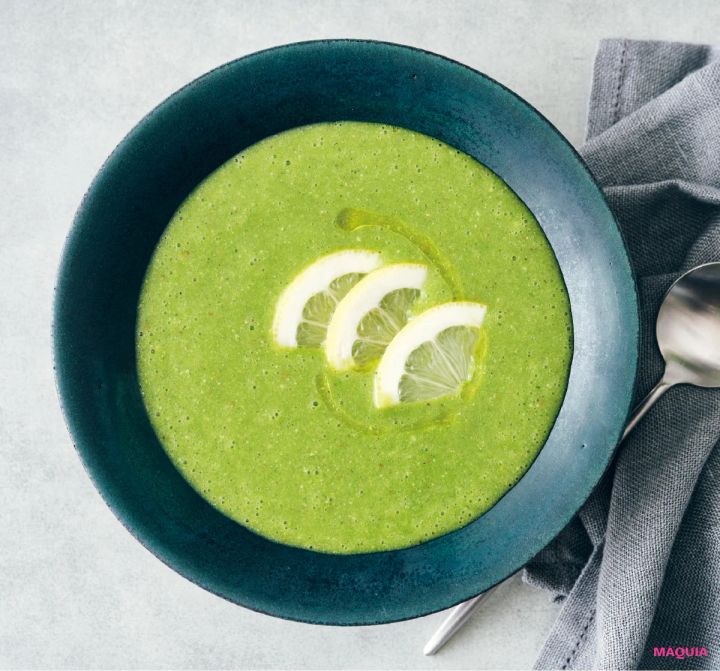 美容 ポタージュ トレンド ほうれん草×レモンのうるおいグリーンポタージュ