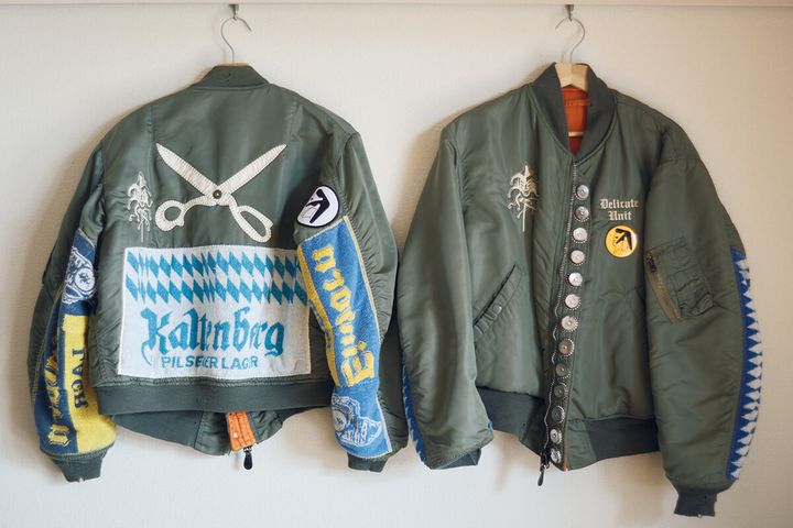 〈DELICATE UNIT〉のボンバージャケット