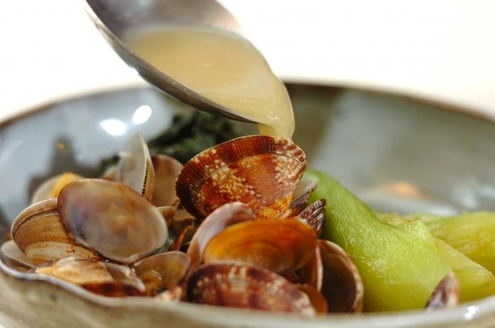 チンゲンサイとアサリの蒸し煮の作り方3