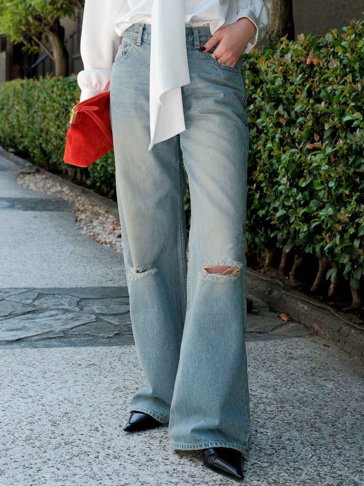 画像: ダメージデニムに慣れていない人もはきやすい工夫