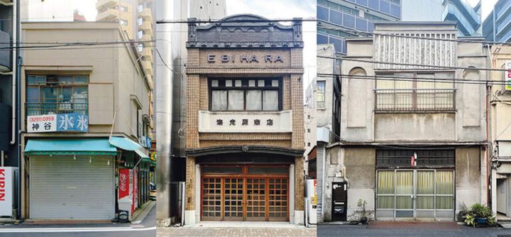 東京・神田界隈には、関東大震災後に建てられた「看板建築」と呼ばれる、木造建築の正面をタイルや銅版などの不燃素材で覆ったノスタルジックな店舗兼住宅が残る