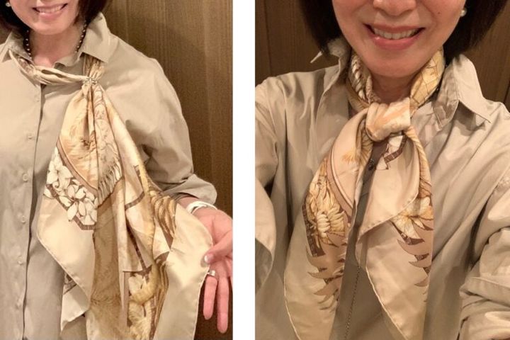 長谷川さん259＿スカーフアレンジ１