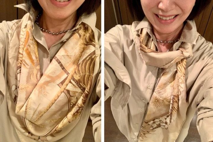 長谷川さん259＿スカーフアレンジ2